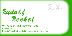 rudolf mechel business card